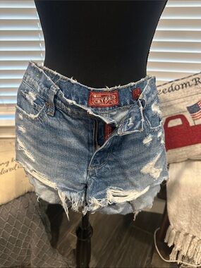 Lucky Brand Distressed Light Blue Denim Cutoff Shorts